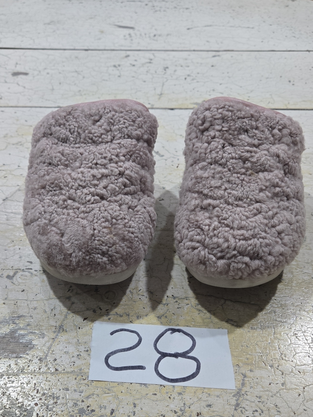 OluKai Pūpū Mua  shearling mule slippers Women's Pink Size 8